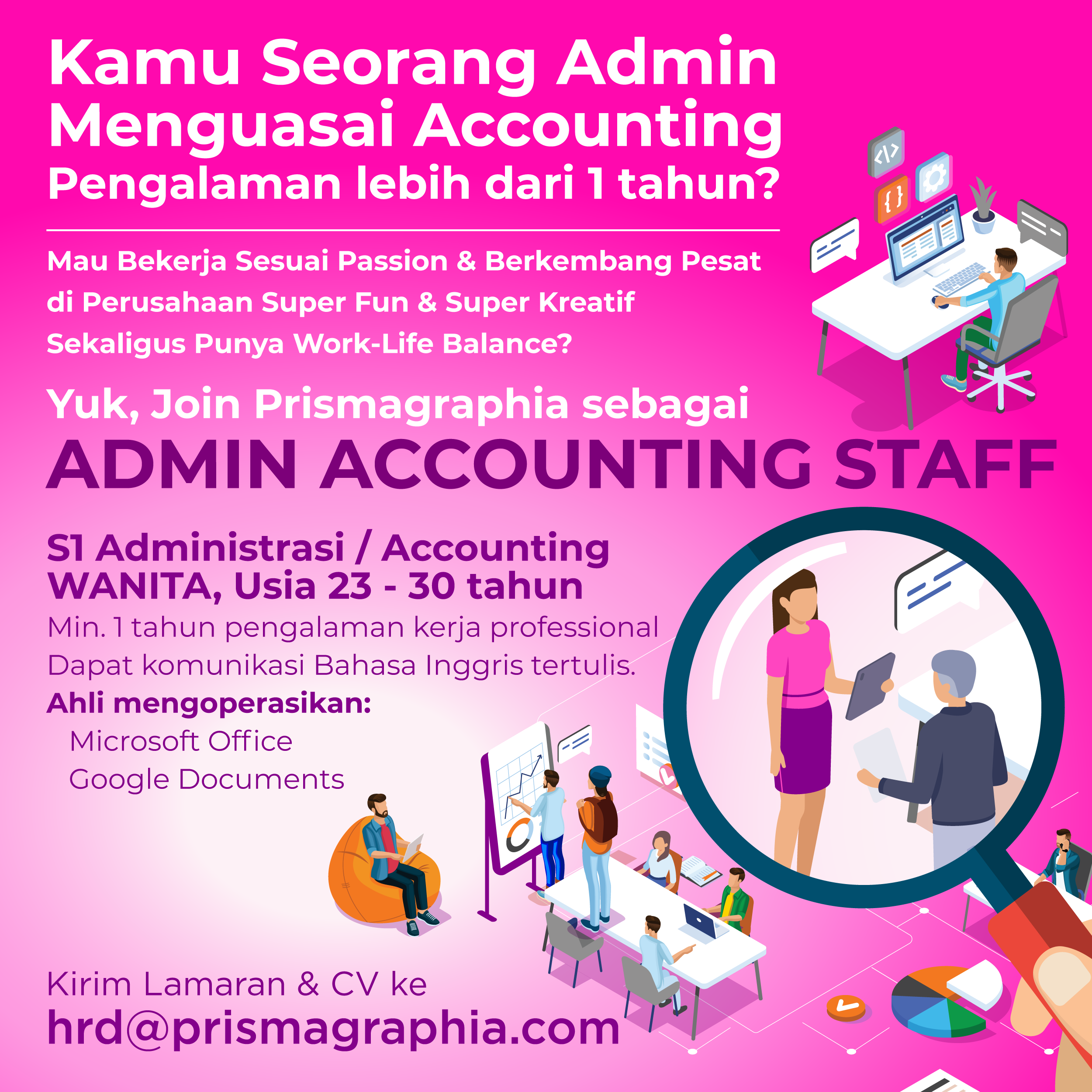 ADMIN ACCOUNTING STAFF Jobs At Prismagraphia Indonesia Jakarta Closed 